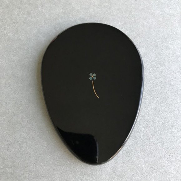 Wajima lacquer Hand mirror, Handcrafted, Four-Leaf Clover, New without Tag - Picture 4 of 6